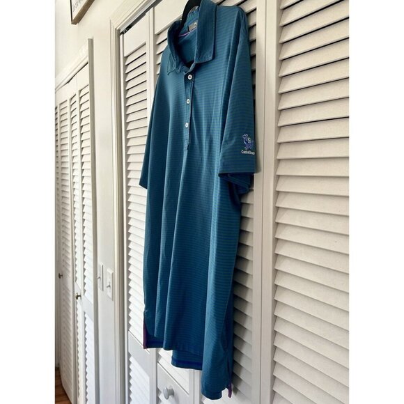 Ralph Lauren RLX Men's Performance Polo Shirt Green Blue XXL - Picture 3 of 9